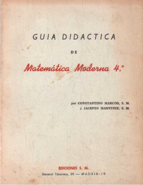 GUÍA DIDÁCTICA DE MATEMÁTICA MODERNA 4º