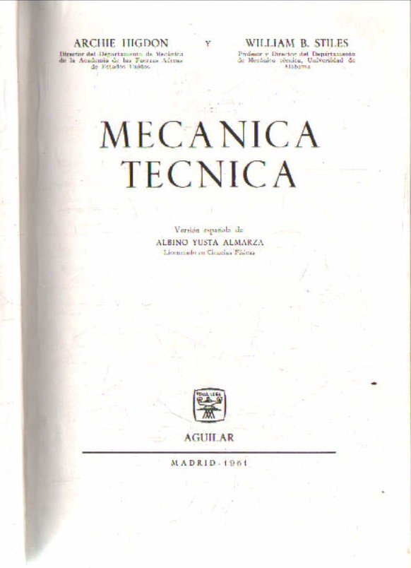 MECÁNICA TÉCNICA