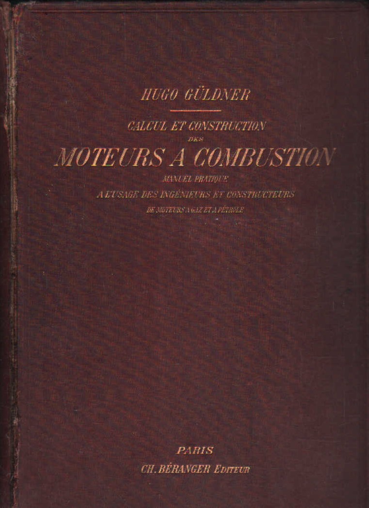 CALCUL ET CONSTRUCTION DES MOTEURS A COMBUSTION