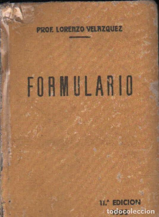 FORMULARIO 11ª EDICION, 1958