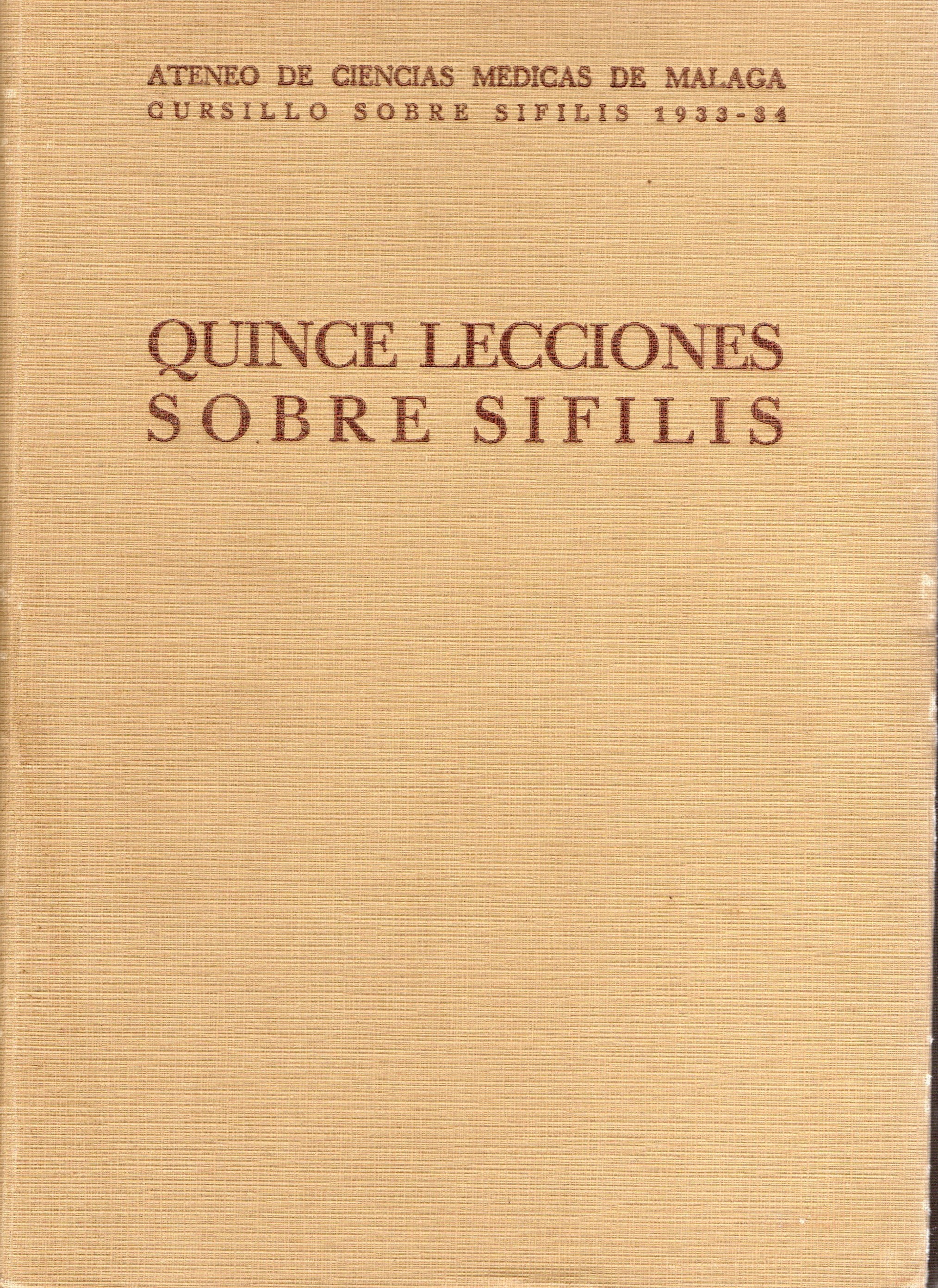 QUINCE LECCIONES SOBRE SÍFILIS