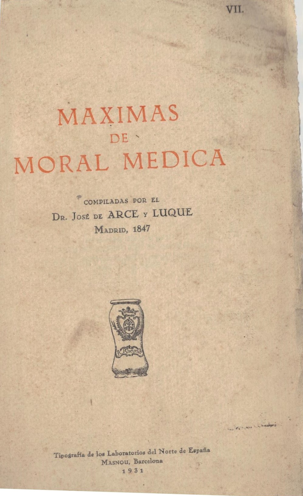 MAXIMAS DE MORAL MEDICA