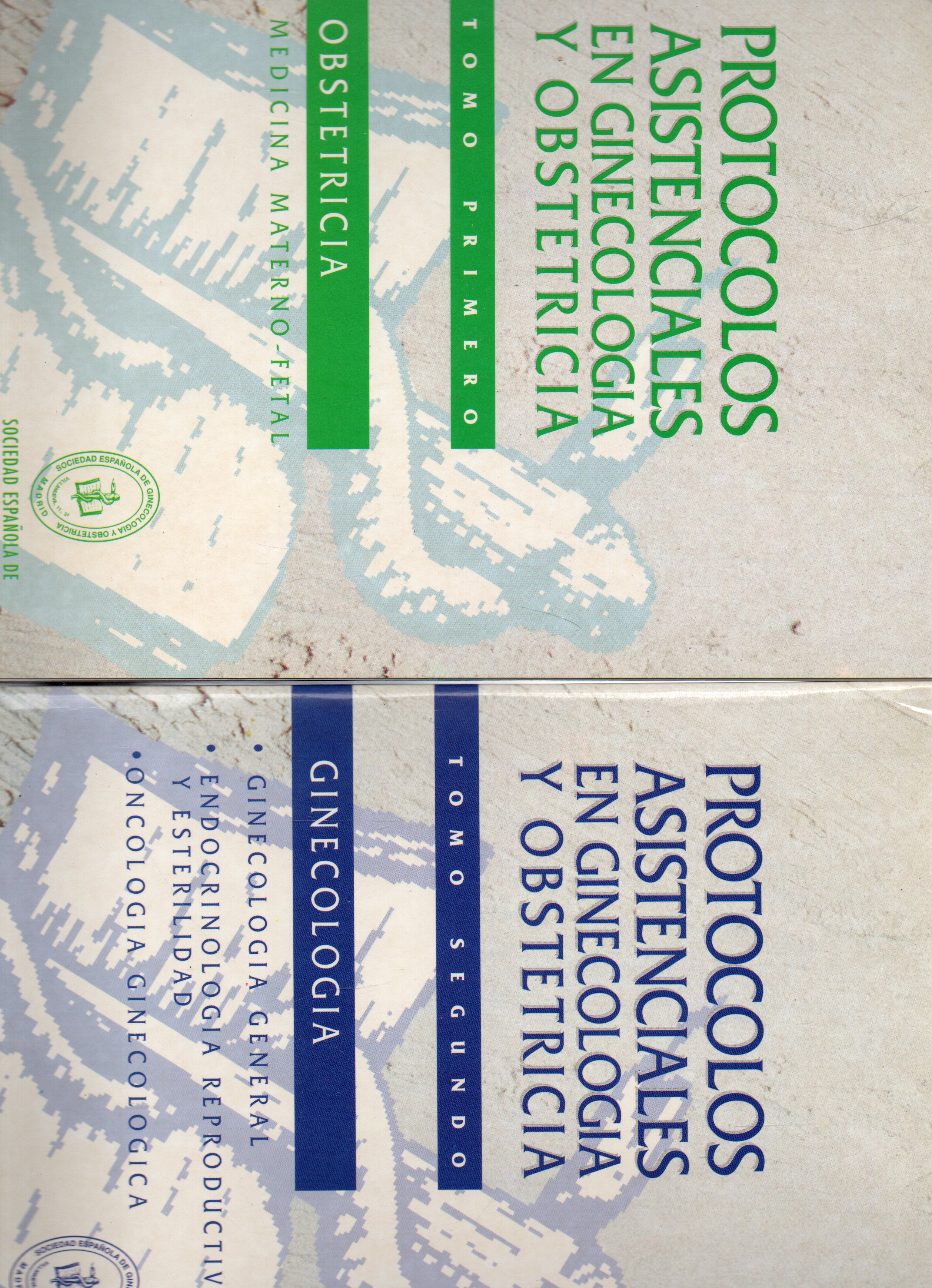 PROTOCOLOS ASISTENCIALES EN GINECOLOGIA Y OBSTETRICIA. TOMO PRIMERO Y SEGUNDO.