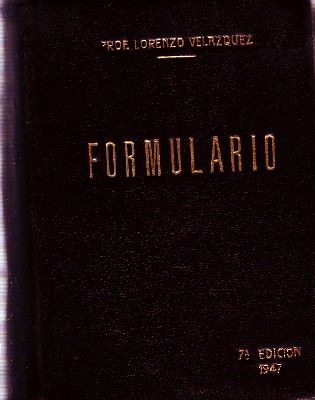 FORMULARIO  CON SUS FUNDAMENTOS DE TERAPEUTICA CLINICA