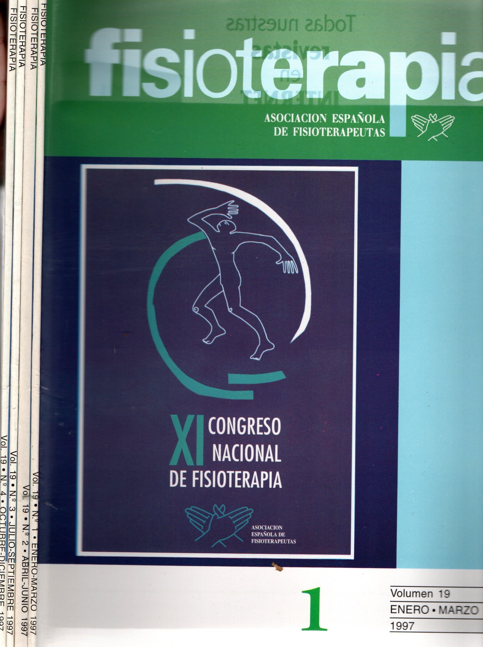 REVISTAS FISIOTERAPIA. VOL.19. Nº 1, 2, 3 Y 4. DE ENERO A DICIEMBRE 1997.