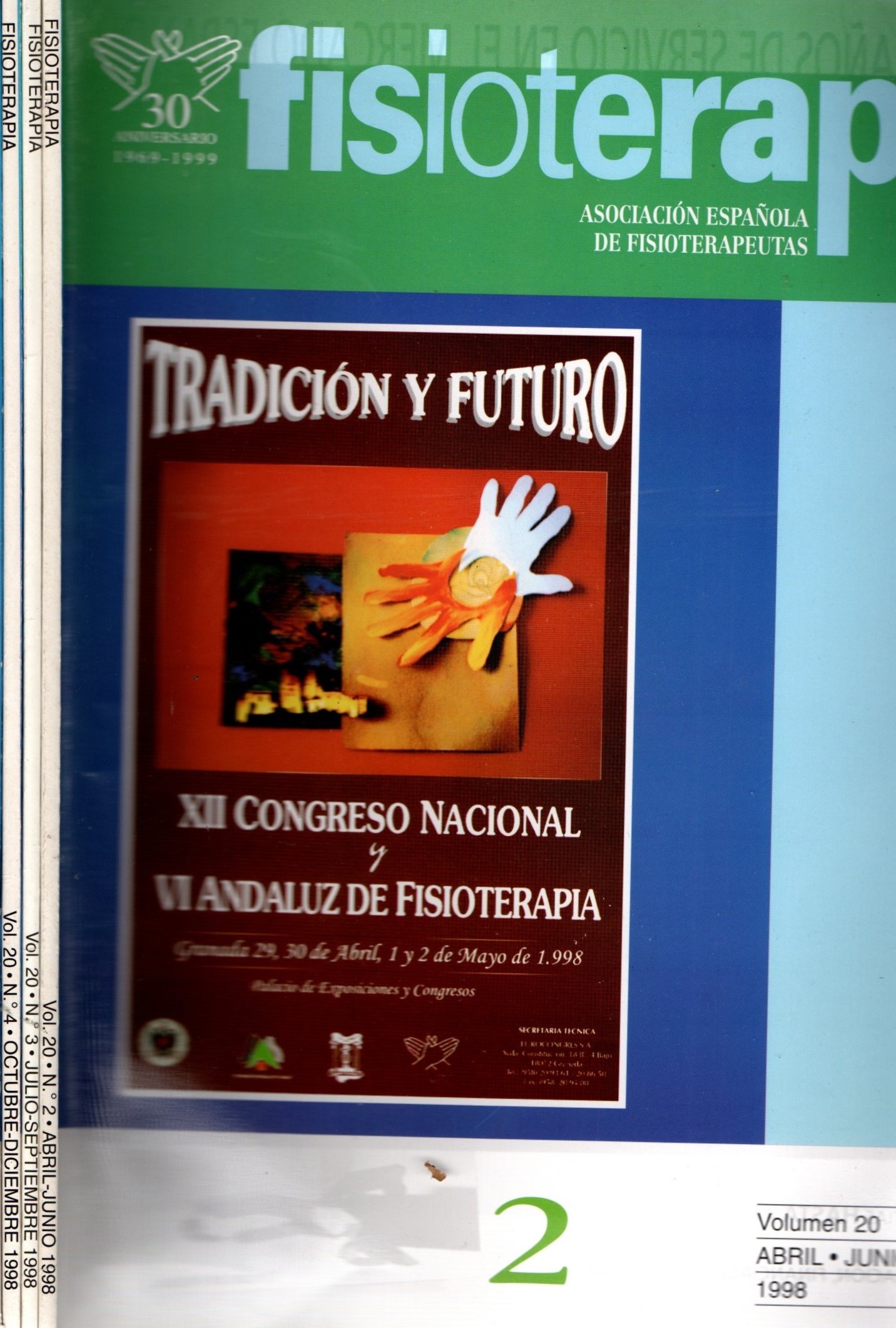 REVISTAS FISIOTERAPIA. VOL.20. Nº 2, 3 Y 4. DE ABRIL A DICIEMBRE 1998.