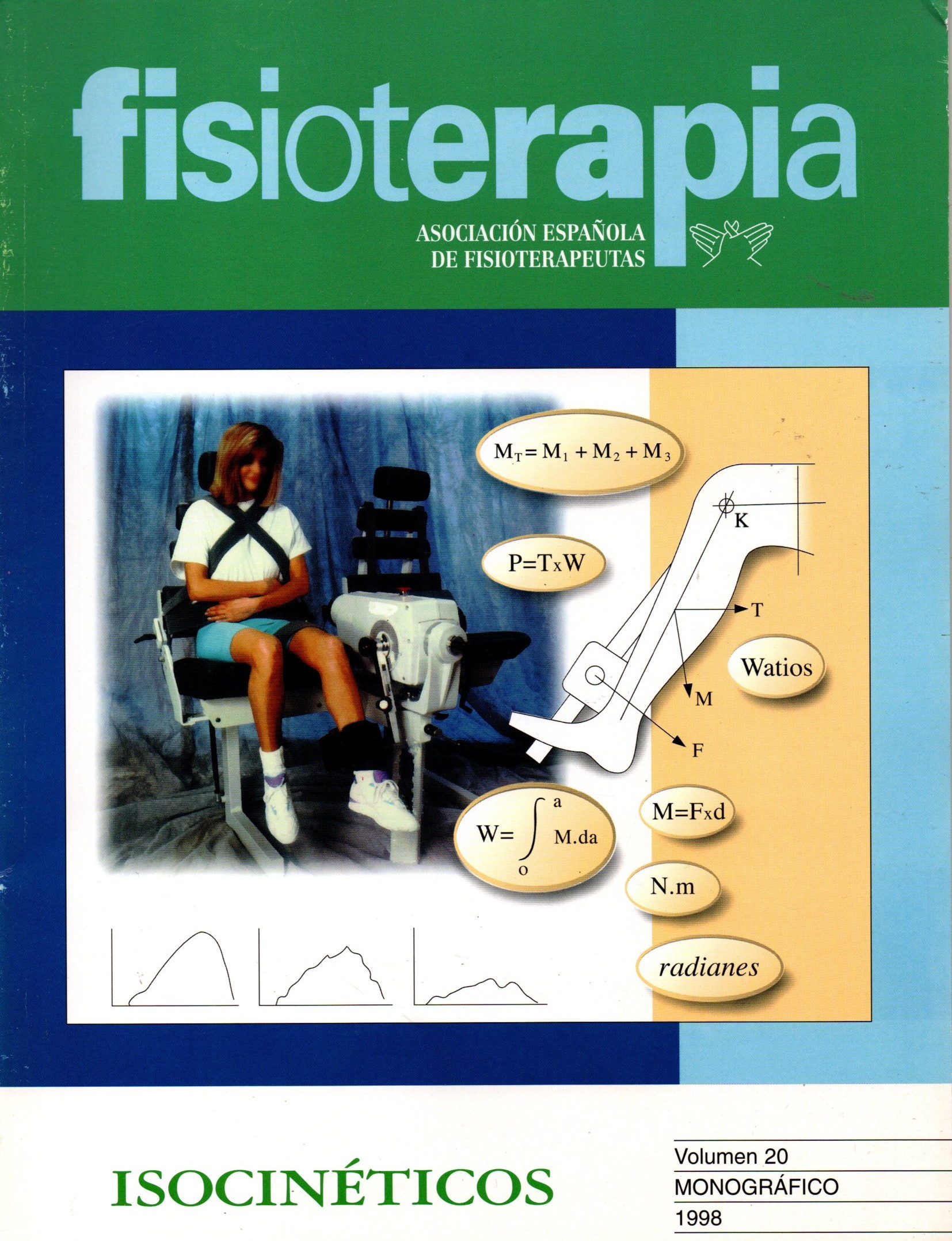 REVISTA FISIOTERAPIA. ISOCINETICOS. VOL.20. MONOGRAFICO 1998.