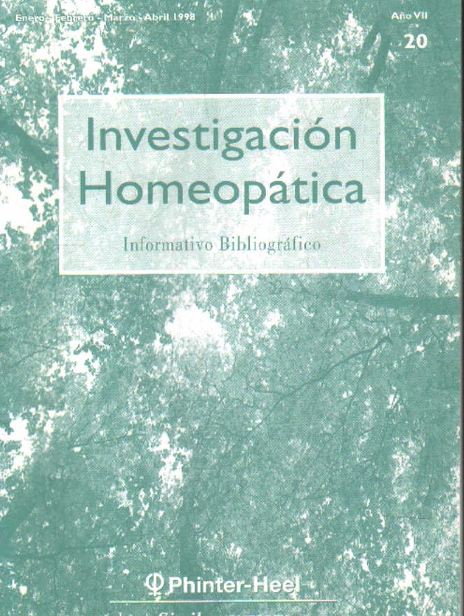 INVESTIGACIÓN HOMEOPÁTICA AÑO VII, Nº. 20