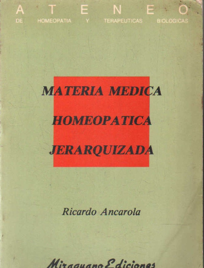 MATERIA MEDICA HOMEOPATICA JERARQUIZADA