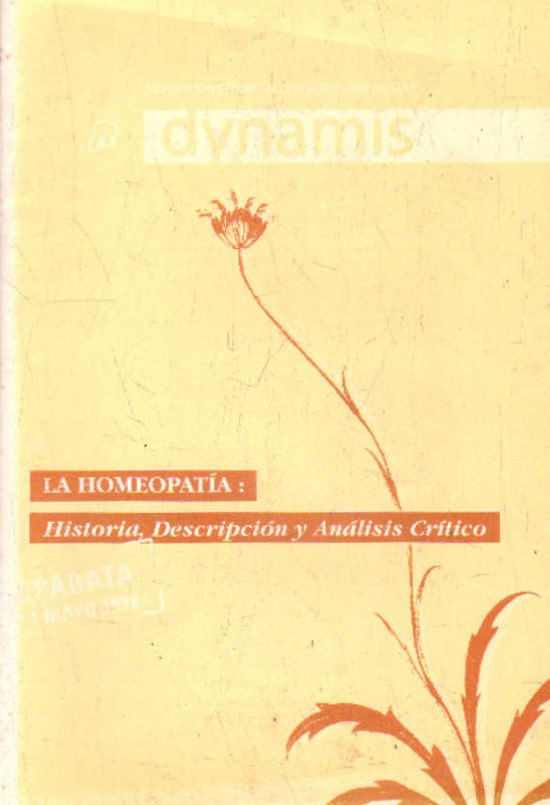 LA HOMEOPATÍA. HISTORIA, DESCRIPCIÓN Y ANÁLISIS CRÍTICO