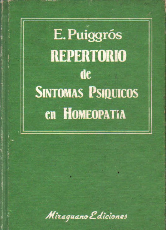 REPERTORIO DE SÍNTOMAS PSIQUICOS EN HOMEOPATIA