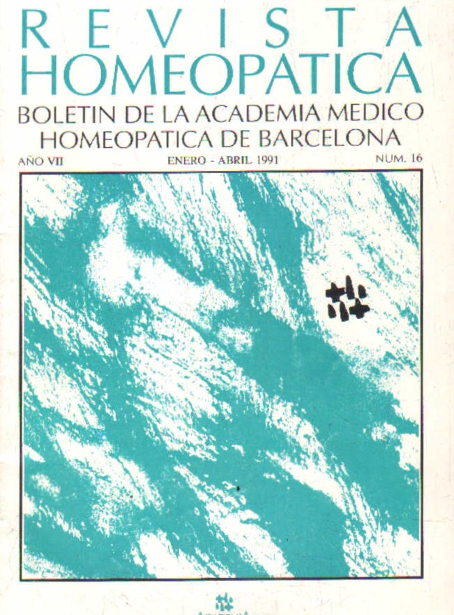 REVISTA HOMEOPATICA AÑO VII, NUM. 16