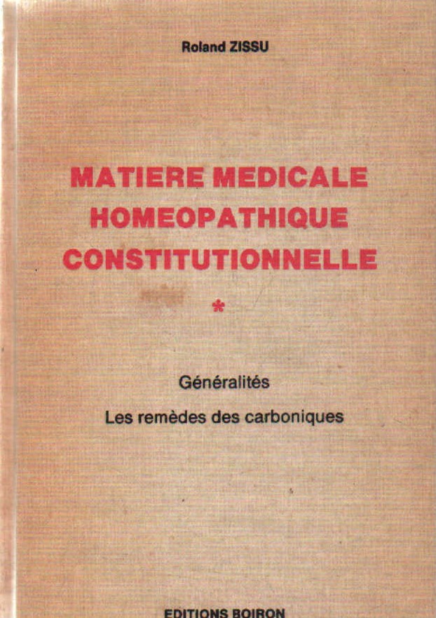 MATIERE MEDICALE HOMEOPATHIQUE CONSTITUTIONNELLE. TOMO I