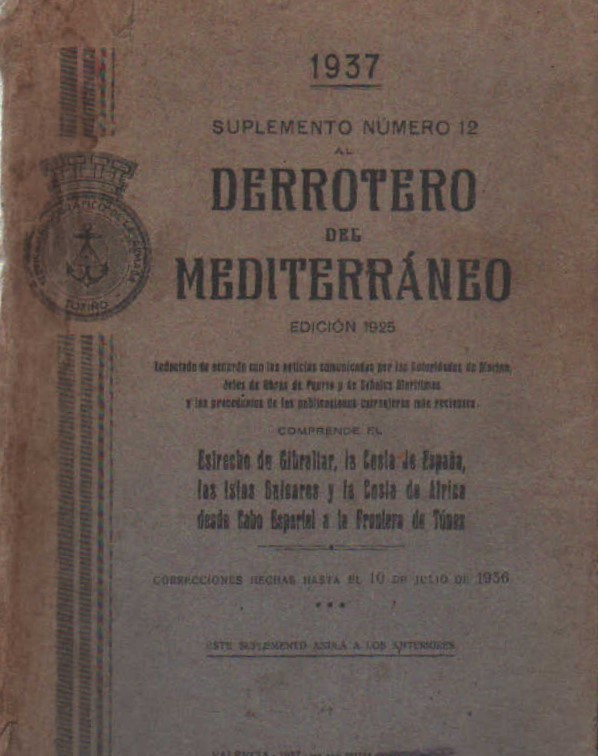 SUPLEMENTO NUMERO 12 AL DERROTERIO DEL MEDITERRANEO
