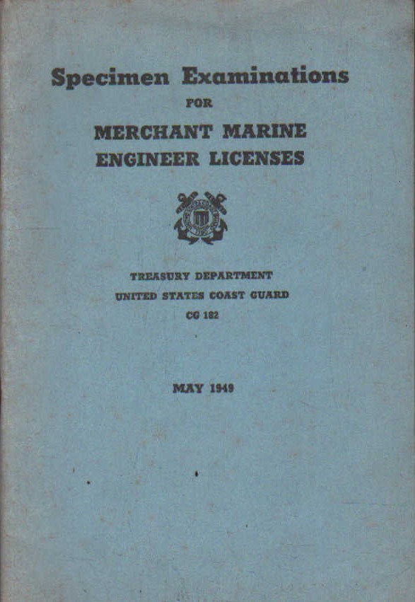 SPECIMEN EXAMINATION FOR MERCHANT MARINE ENGINEER LICENSES