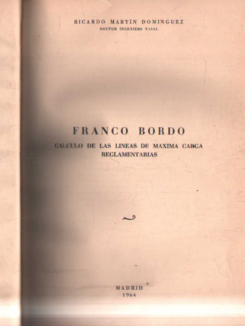FRANCO BORDO. CALCULO DE LAS LINEAS DE MAXIMA CARGA REGLAMENTARIAS
