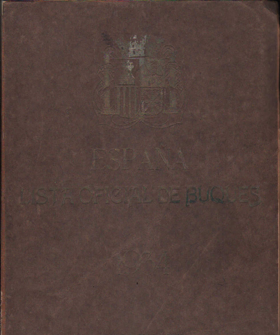 ESPAÑA. LISTA OFICIAL DE BUQUES 1934