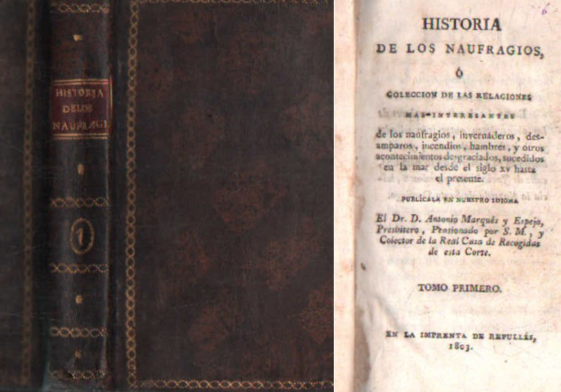 HISTORIA DE LOS NAUFRAGIOS. TOMO PRIMERO