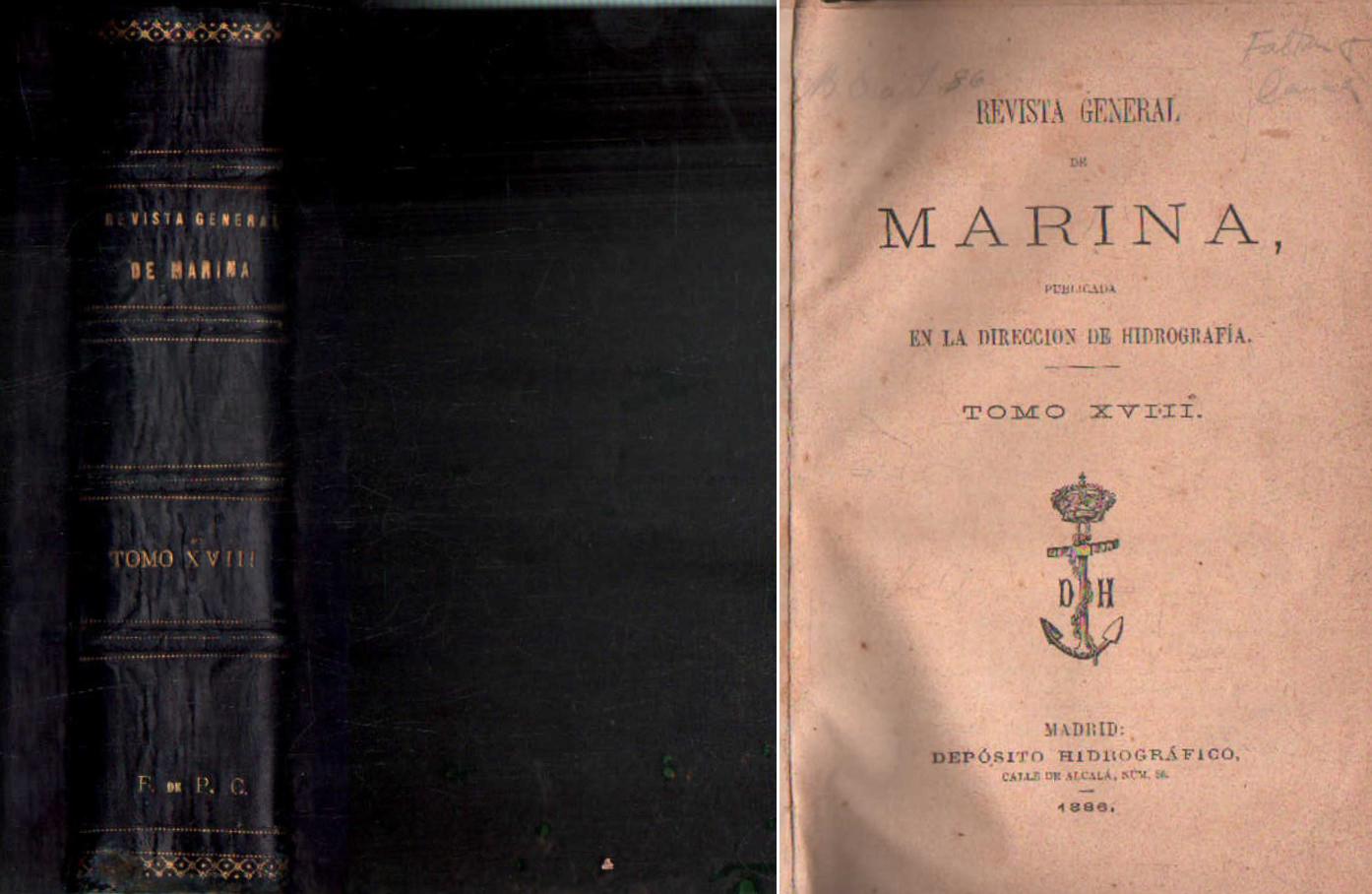 REVISTA GENERAL DE MARINA, PUBLICADA EN LA DIRECCIÓN DE HIDROGRAFÍA. TOMO XVIII
