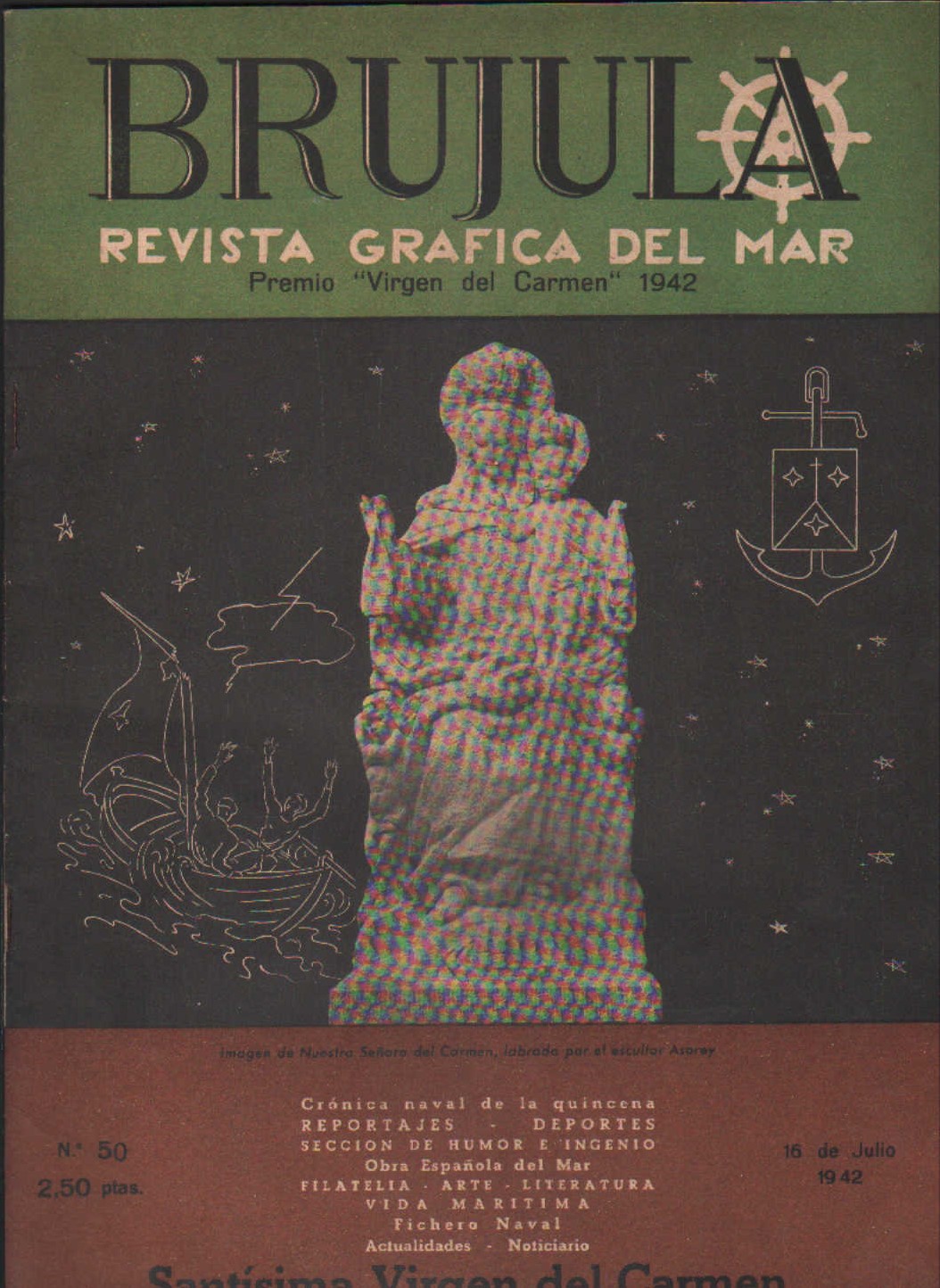 BRUJULA. LA REVISTA GRÁFICA DEL MAR Nº. 50 JUNIO 1942