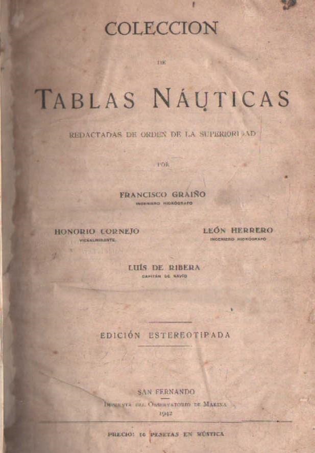 COLECCIÓN DE TABLAS NÁUTICAS