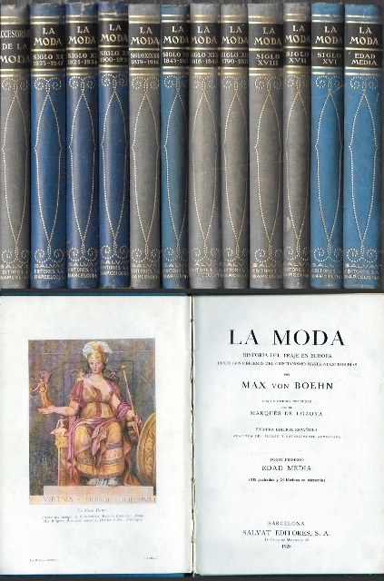 LA MODA - HISTORIA DEL TRAJE EN EUROPA - 12 TOMOS