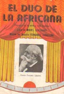 EL DUO DE LA AFRICANA. MÚSICA DEL MAESTRO FERNANDEZ CABALLERO.