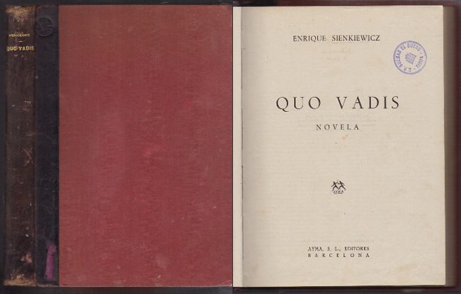QUO VADIS. NOVELA.