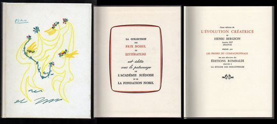 L'EVOLUTIND CREATRICE - PRIX NOBEL DE LITTERATURE 1927.