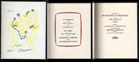 PROMETHEE ET EPIMETHEE - PRIX NOBEL DE LITTERATURE 1919.