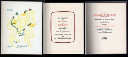 TRIOMPHE ET TRAGEDIE, 2 TOMOS - PRIX NOBEL DE LITTERATURE 1953.