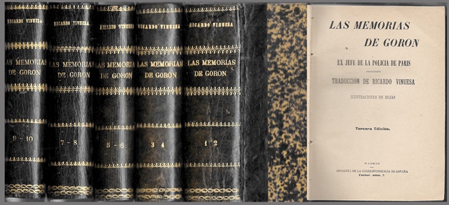 LAS MEMORIAS DE GORDON - EX JEFE DE POLICIA DE PARIS - 10 TOMOS EN 5 VOLUMENES