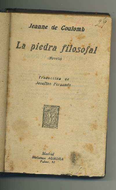 LA PIEDRA FILOSOFAL
