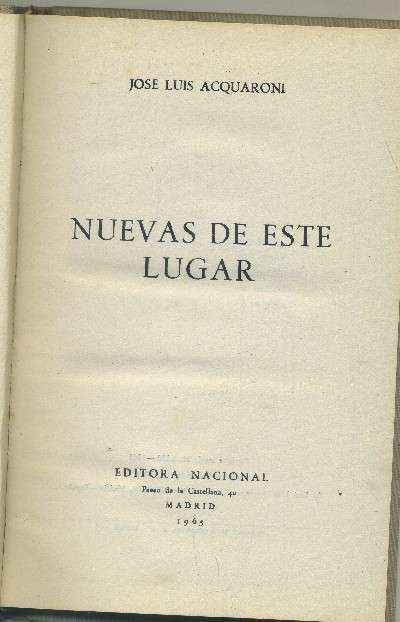 NUEVAS DE ESTE LUGAR