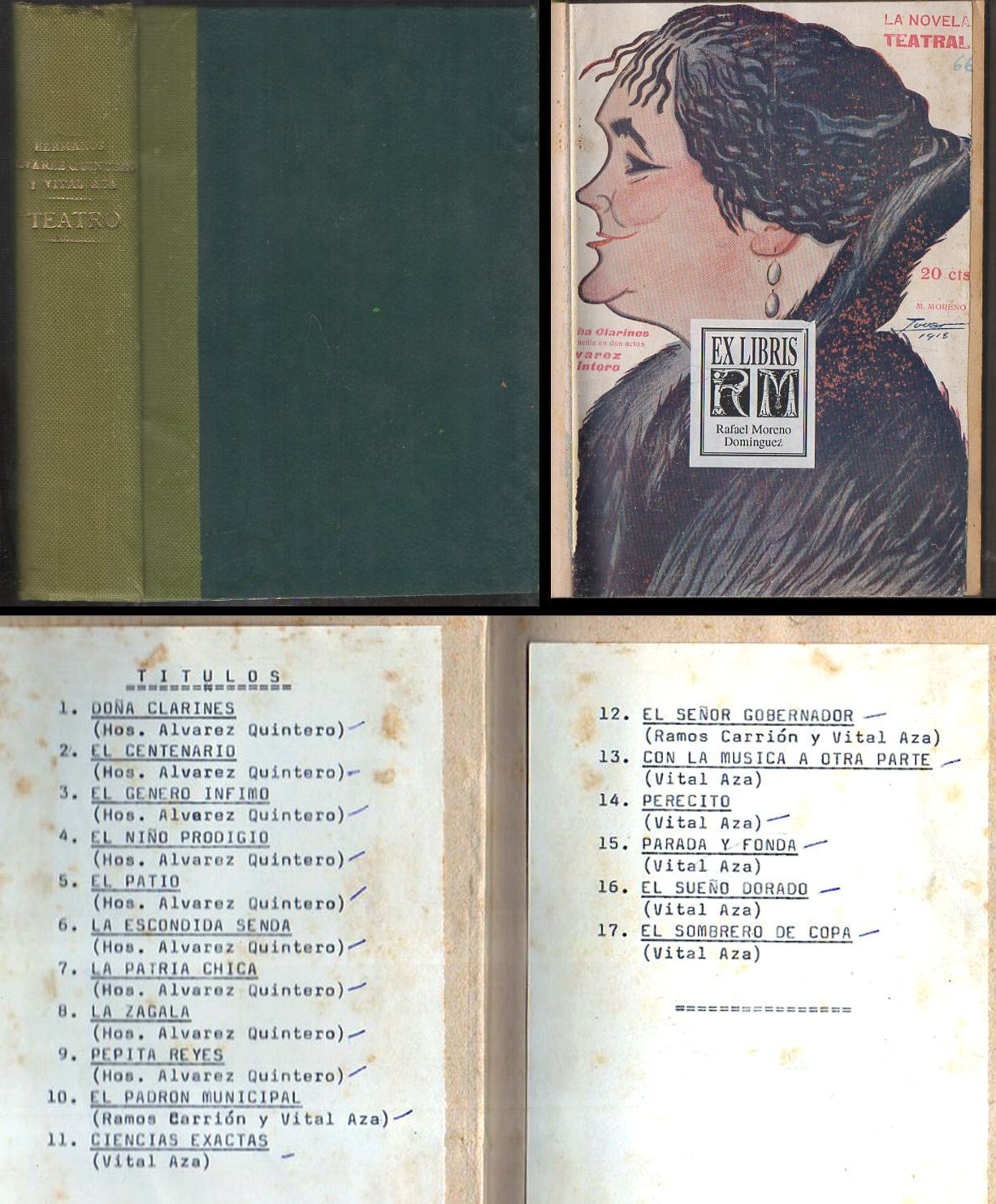 LA NOVELA TEATRAL AÑO 1918. 17 OBRAS EN UN TOMO.