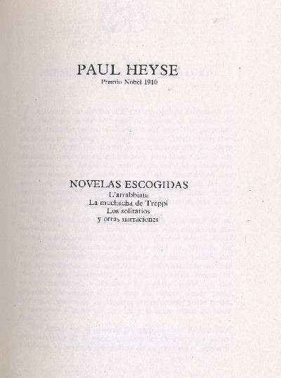 NOVELAS ESCOGIDAS