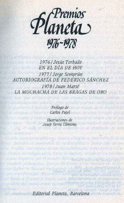 PREMIOS PLANETA 1976-1978