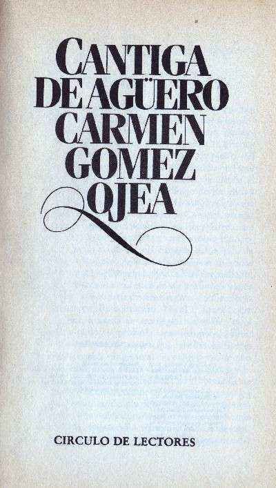 CANTIGA DE AGÜERO