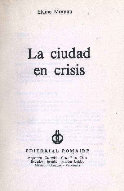 LA CIUDAD EN CRISIS