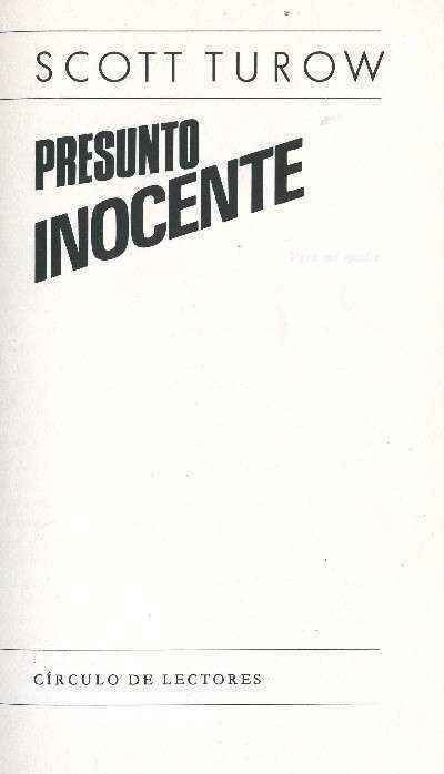 PRESUNTO INOCENTE