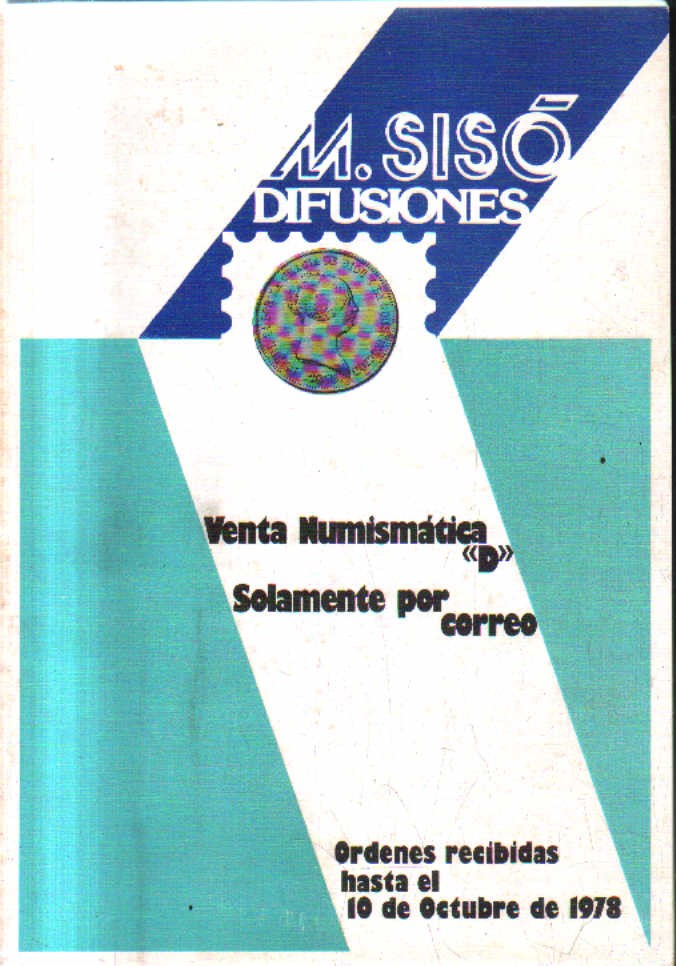 VENTA PUBLICA NUMISMATICA. SOLAMENTE POR CORREO. 10 DE OCTUBRE DE 1978.