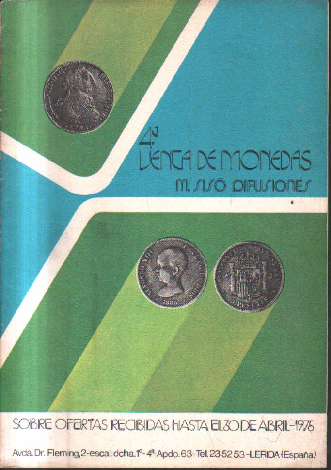 4 VENTAS DE MONEDAS. 30 DE ABRIL 1975.