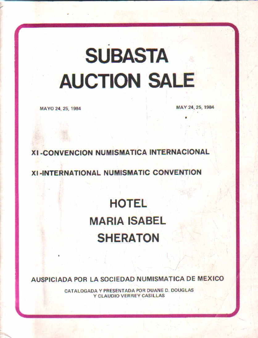 SUBASTA AUCTION SALE. 24, 25, 1984.