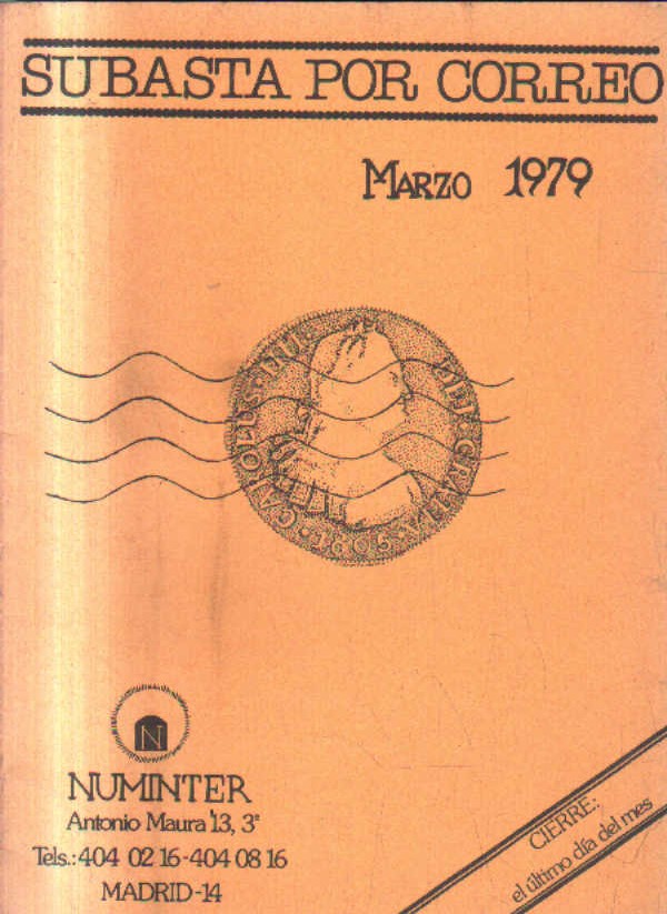 SUBASTA POR CORREO. MARZO 1979.