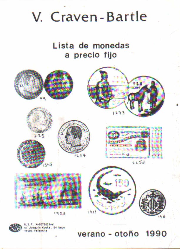 LISTAS DE MONEDAS A PRECIO FIJO. VERANO-OTOÑO 1990