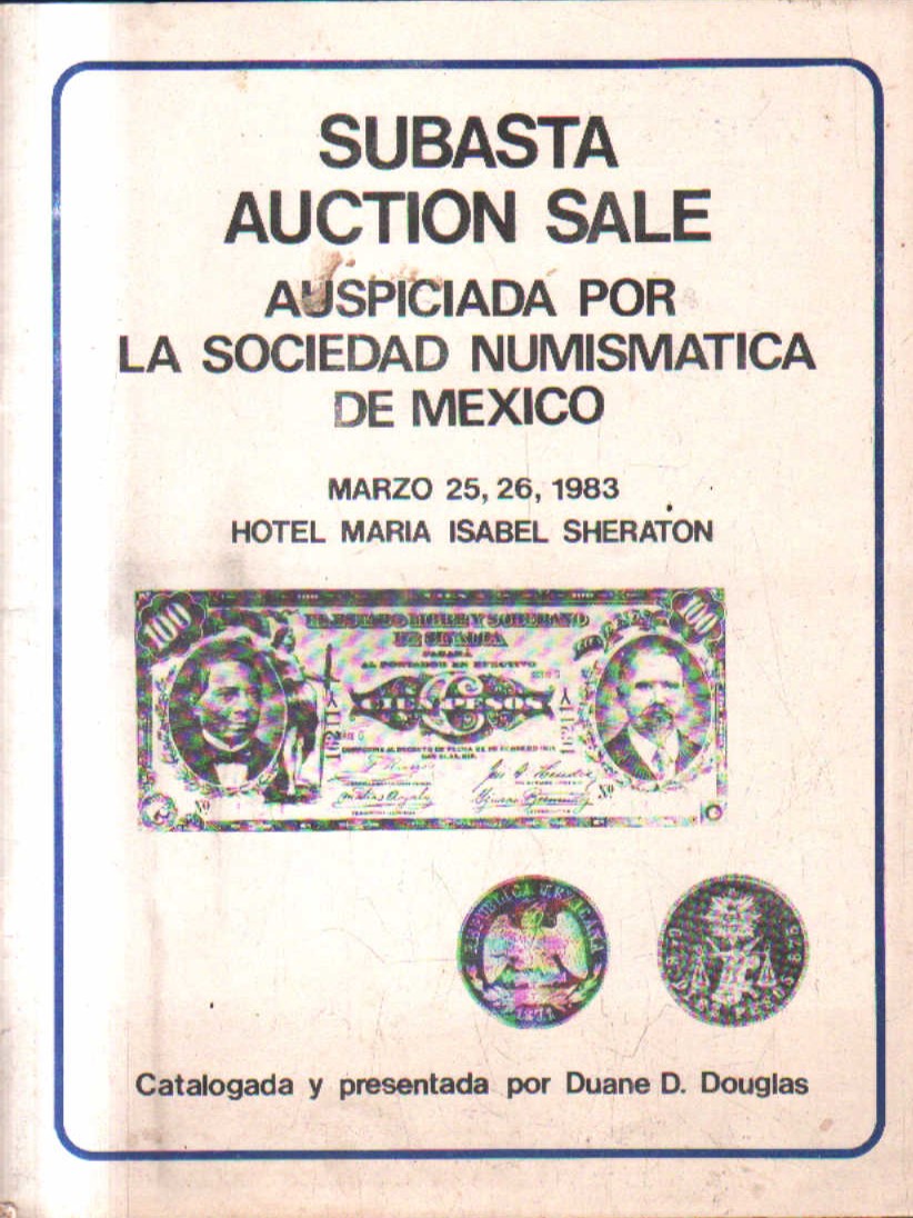 SUBASTA AUCTION SALE. MARZO 25, 26, 1983
