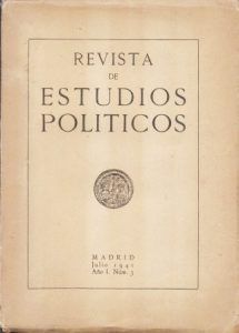 REVISTA DE ESTUDIOS POLITICOS - MADRID JULIO 1941 AÑO I. NÚM. 3