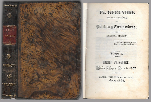 FR. GERUNDIO PERIODICO SATIRICO DE POLITICA Y COSTUMBRES TOMO I PRIMER TRIMESTRE