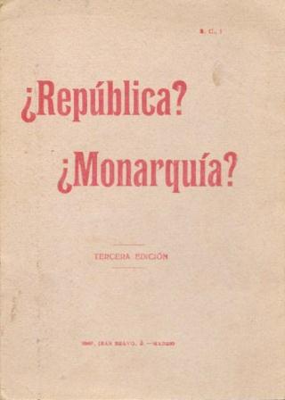 ¿REPUBLICA? ¿MONARQUIA?