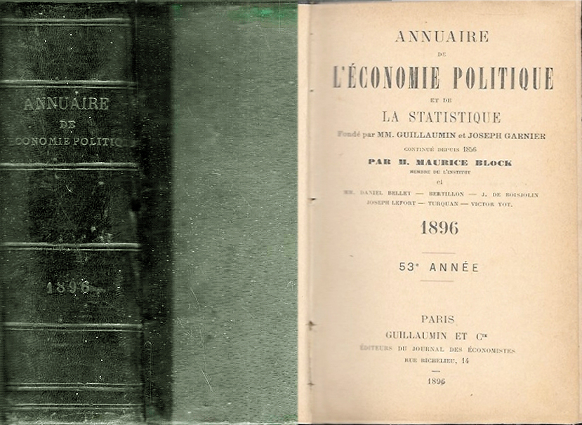 ANNUAIRE DE L'ECONOMIE POLITIQUE ET DE LA STATISTIQUE